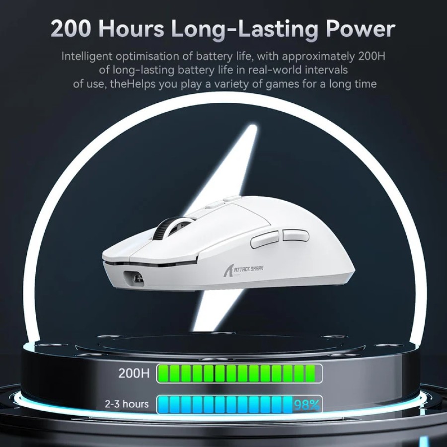 ATTACK SHARK X6 SUPERLIGHT Three Modes Gaming Mouse With Charging Dock 49g ATTACK SHARK X6 SUPERLIGHT Three Modes Gaming Mouse With Charging Dock 49g