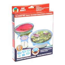 Super Stretch Silicone Lids 6 Pcs Set Super Stretch Silicone Lids 6 Pcs Set