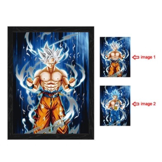 Poster Framed - DragonBall - Goku- Vegeta Mix - 4D Print - 30x40cm