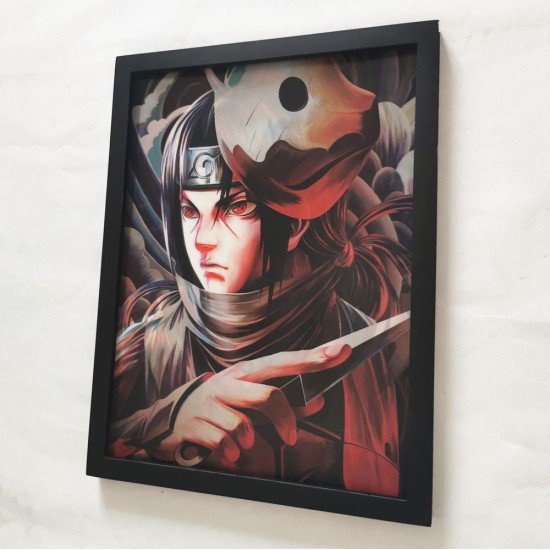 Poster Framed - Naruto Itachi - Faces - 4D Print - 30x40cm