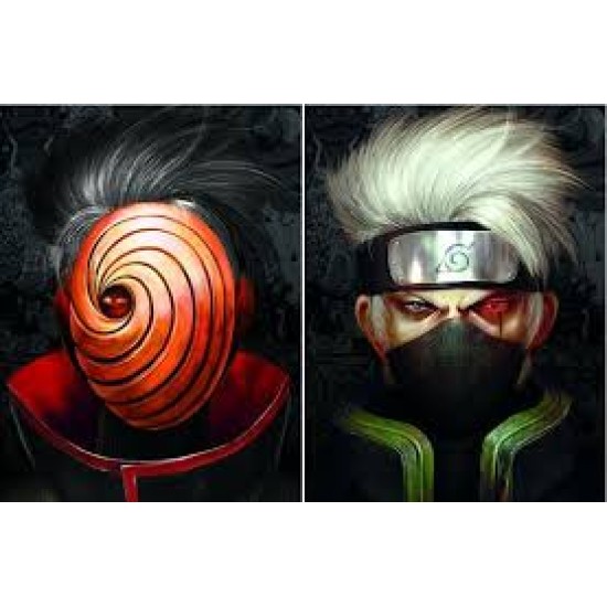 Poster Framed - Naruto - Kakashi - Mask - 4D Print - 30x40cm