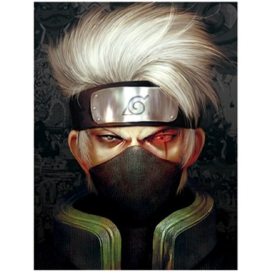 Poster Framed - Naruto - Kakashi - Mask - 4D Print - 30x40cm