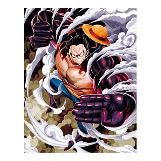 Poster Framed - One Piece - Luffy Power UP - 4D Print 30x40cm