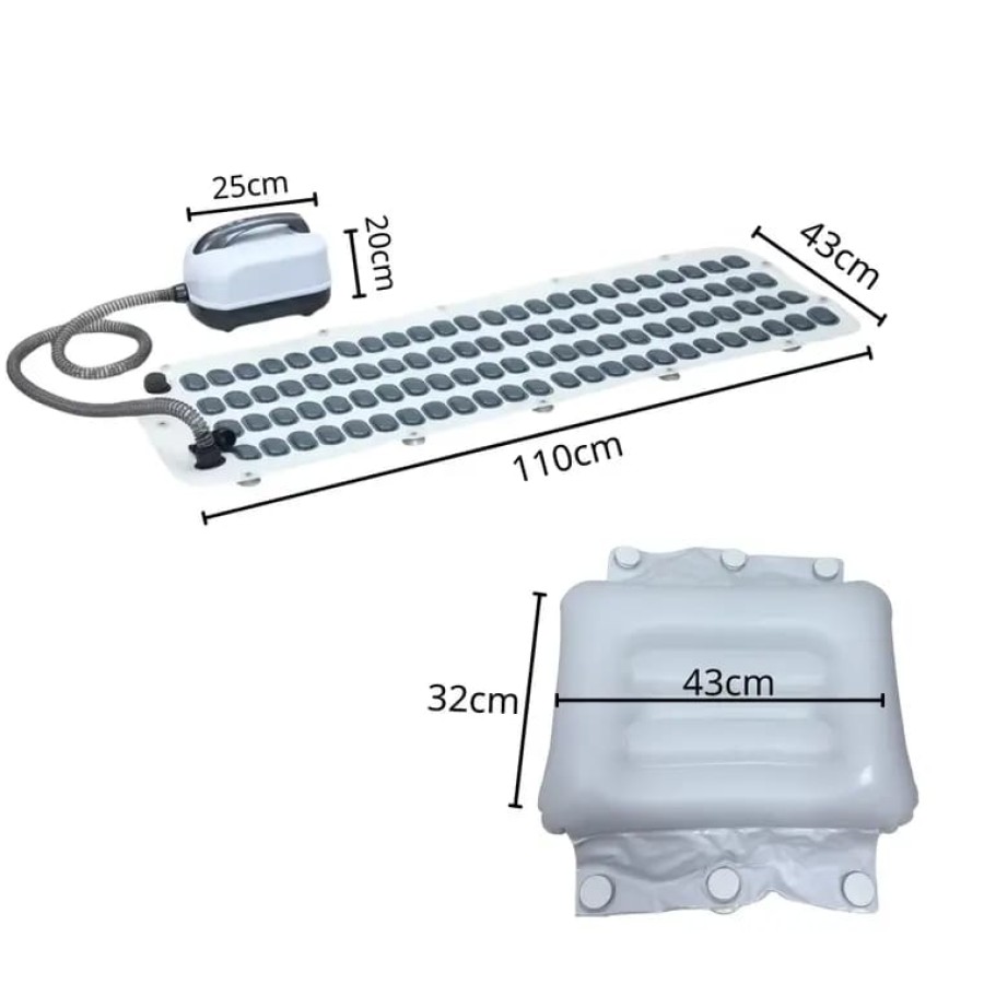 Inflatable Body Spa Bubble Bath Mat with 9 Adjustment Speed