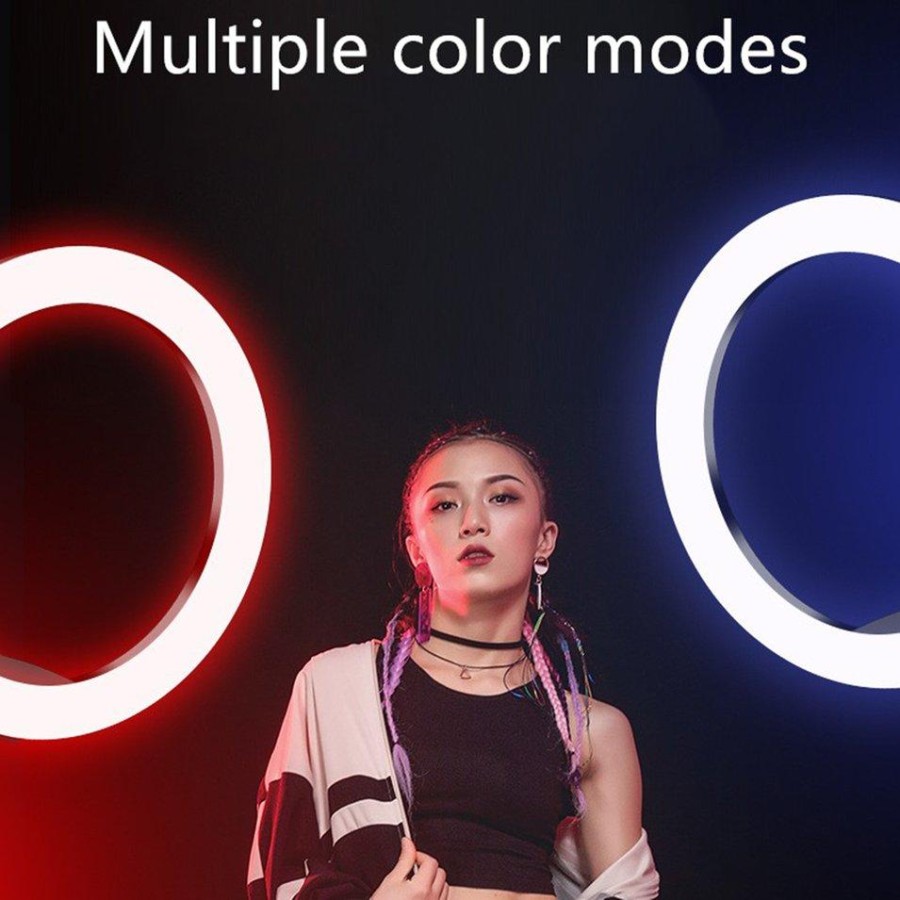 RGB LED Soft Ring Light With Stand-Selfie Light 26cm - MJ-36 