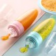 Transparent silicone baby spoon