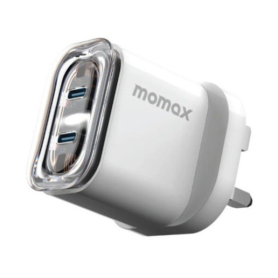 Momax 1-Charge Flow PD 35W GaN Wall Charger [2 ports] - (UM51UKW) - White