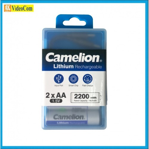 CAMELION Rechargeable lithium Battery: Type-C input Battery UB-AA2200-PBH2