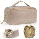 Large Capacity Travel Makeup Bag For Women - Golden