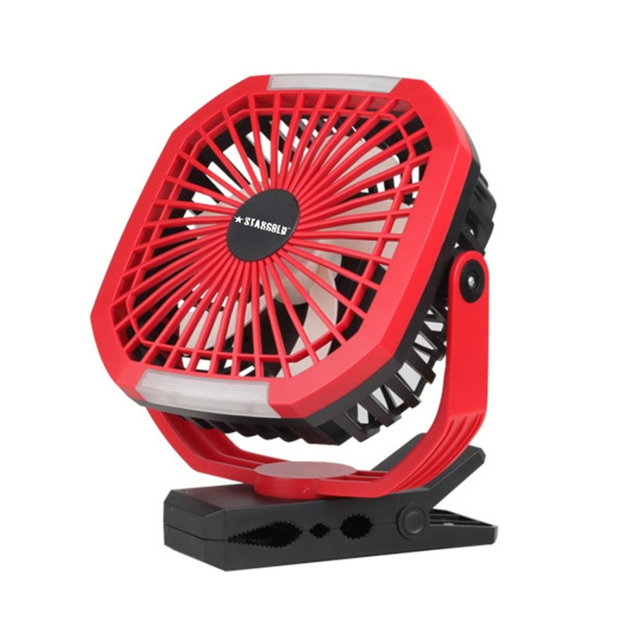 Stargold Red 8 Inch Clip-on Office Desk Rechargeable (Summer Fan)