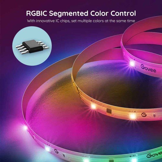 Govee RGBIC Basic Wi-Fi | Bluetooth LED Strip Lights (5 Meter) - H618A