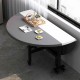Round foldable dining table with swivel base (120cm X 75 cm)