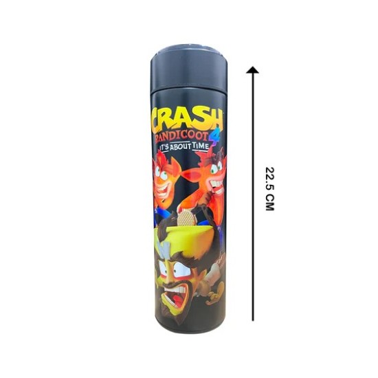 Smart LED Water Bottle with Thermos 500ml - Crash Bandicoot