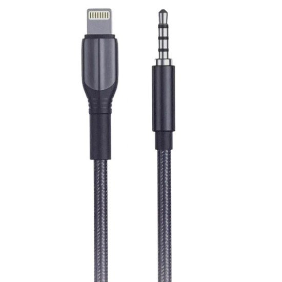 Aspor A232 Lightning audio Cable - 1.2 Meter / 3.5mm / Black
