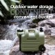 Water storage container on wheels, with tap/28L