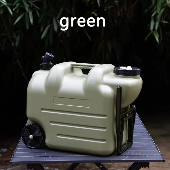 Water storage container on wheels, with tap/28L