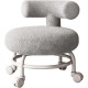 Durable chair with plush seat and wheels