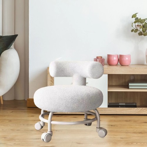 Durable chair with plush seat and wheels