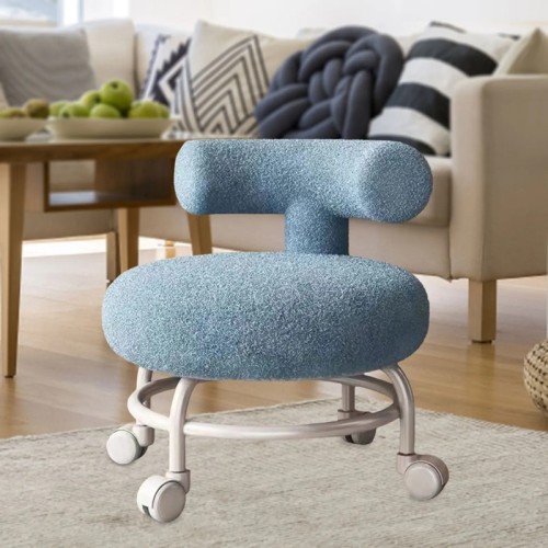 Durable chair with plush seat and wheels