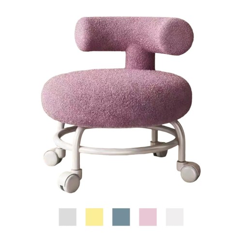 Durable chair with plush seat and wheels