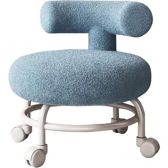 Durable chair with plush seat and wheels