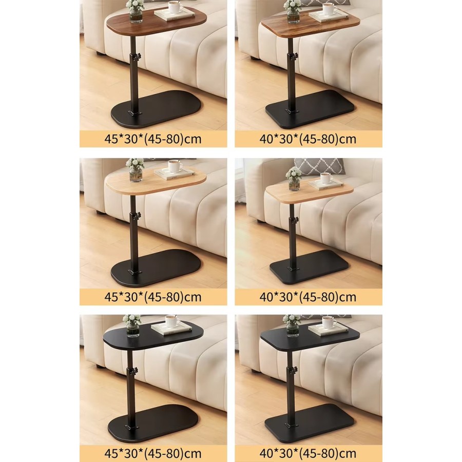 Side Table with Adjustable Arm Height - Black / Brown / Beige -  Size / 45*30 ( 45*80 )