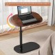 C-Shaped Rectangular Side Table with Adjustable Height Size / 45*30 ( 45*80 ) - Black / Chocolate Wood / Light Wood