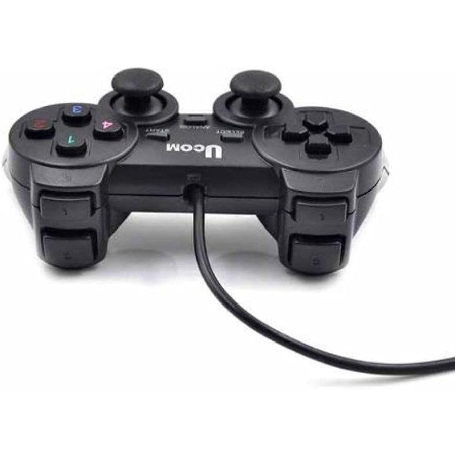 UCOM PC Dual Shock Joypad Wired USB Gaming Controller Black