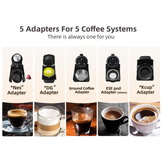 HiBREW 5in1 Multiple Capsule Coffee Machine H2A - Black