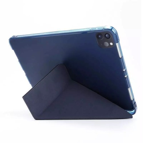 Leather Shockproof Flip case Cover For iPad - Dark Blue