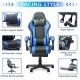 Gamax Gaming Chair Model 1-LT001L with Linkage Function Armrest | Retactable Footrest - Blue