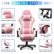 Gamax Gaming Chair Model 1-LT001L with Linkage Function Armrest | Retactable Footrest - Pink