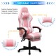 Gamax Gaming Chair Model 1-LT001L with Linkage Function Armrest | Retactable Footrest - Pink