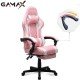 Gamax Gaming Chair Model 1-LT001L with Linkage Function Armrest | Retactable Footrest - Pink