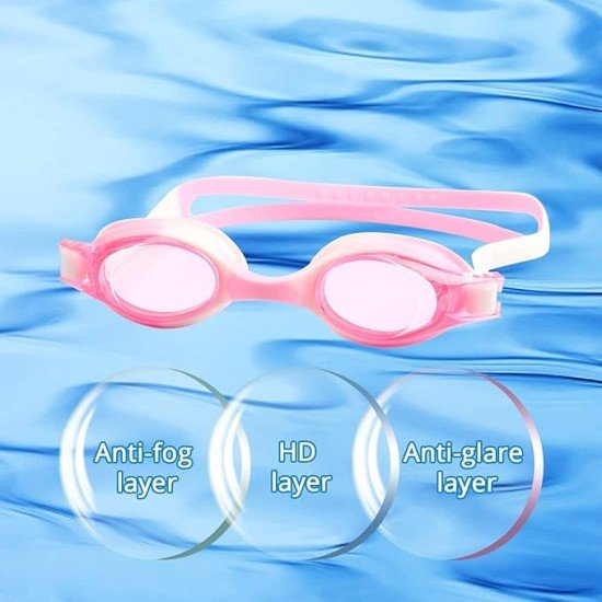 Anti-fog swimming goggles  for Toddler Kids Youth (3-9)