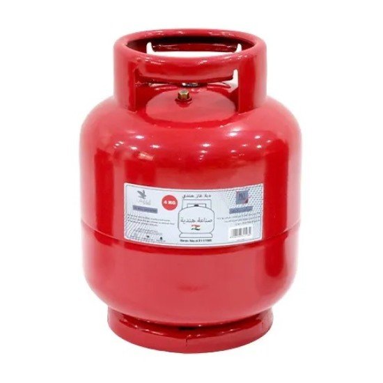 Alaysh Gas Cylinder Indian 4kg With Neck-RED