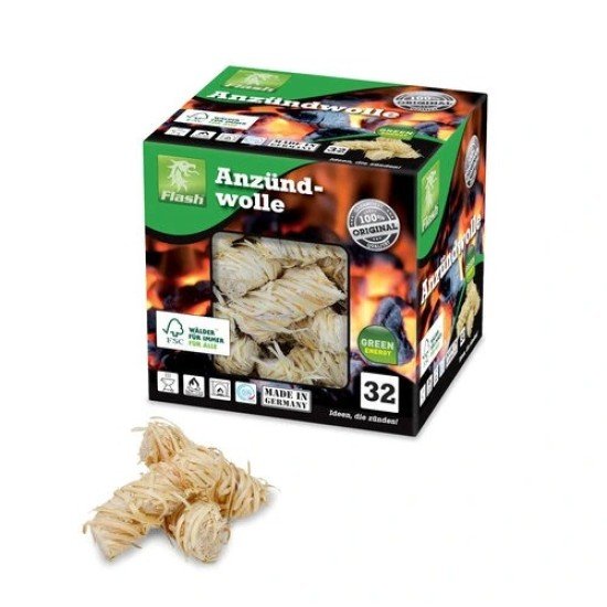 flash firelight wood wool 32 pcs