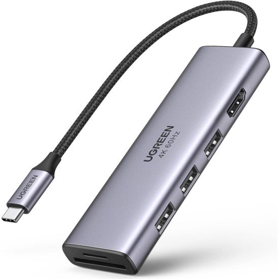 UGREEN 6-in-1 USB C Hub HDMI Adapter 4K 60Hz Type C to HDMI Converter - 60383 (CM511)