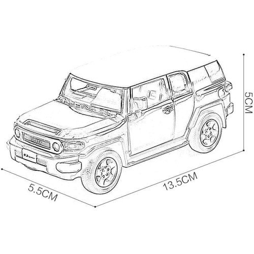  Toyota Model FJ CRUISER Toy Car Big size - Red