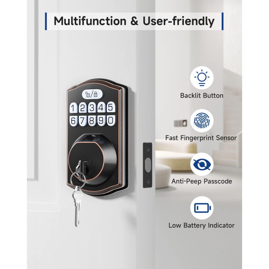 Fingerprint Keyless Entry Door Lock