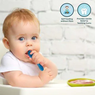 Silicone Baby Spoon (6 Pack) - BPA Free Gum-Friendly First Stage Baby  Feeding Spoon Online