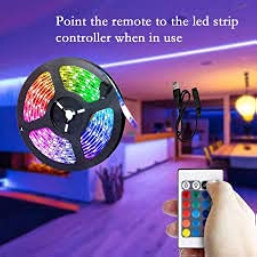 5M Adhesive LED Light String with Remote Control with App