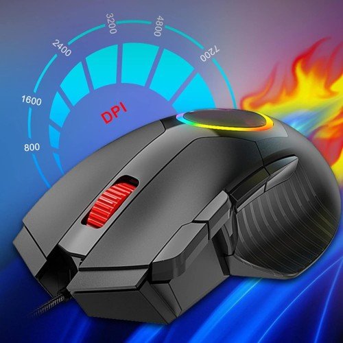 Gaming Mouse,USB Mouse Wired 8 Keys RGB - Black