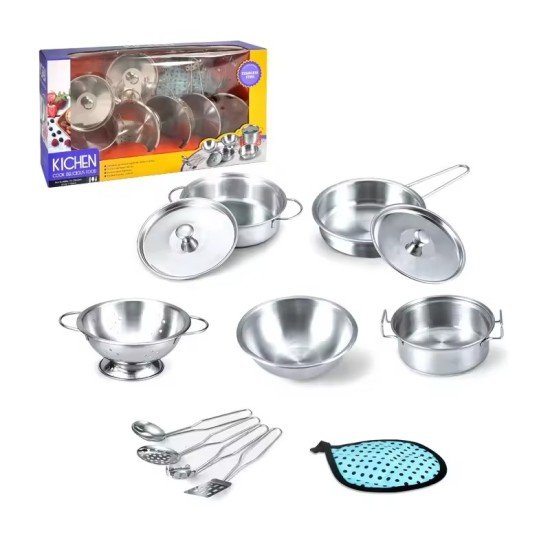 STAINLESS KITCHEN SET FOR Delicious Food set for child toys