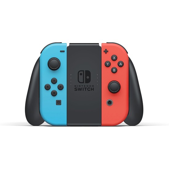 Nintendo Switch OLED Console - Neon Blue and Red with Gift | Cassettes Bag and Toughened GLASS