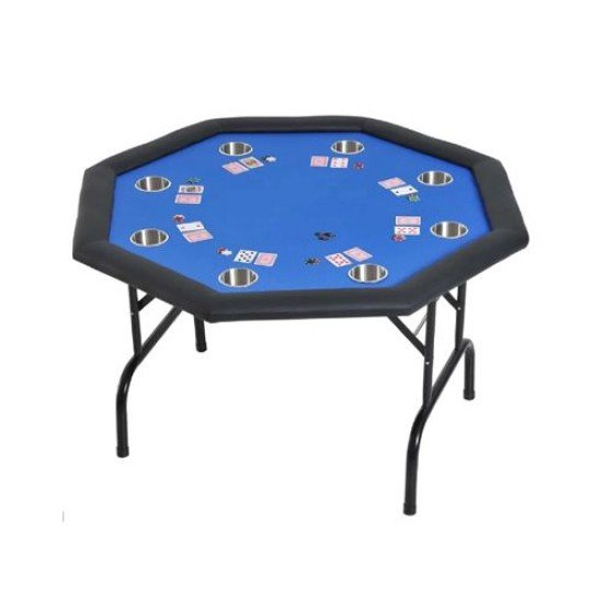 Foldable Poker Table 8 Player Portable Octagon Casino