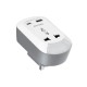Porodo Universal AC Socket UK Plug Adapter Nightlight/USB-A /USB-C
