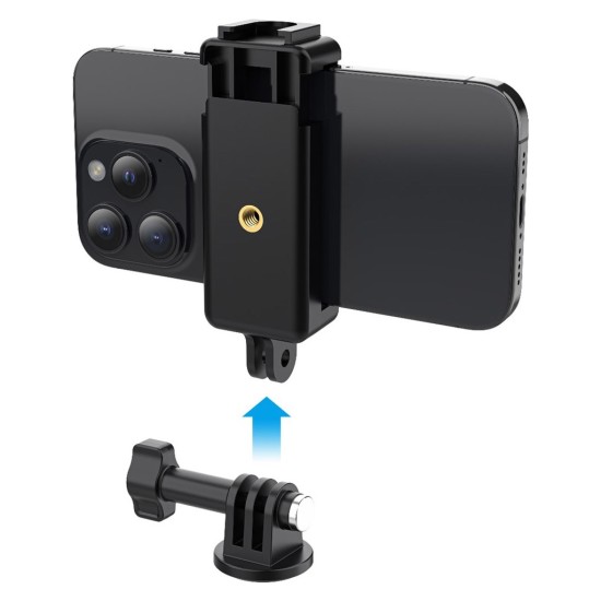 Porodo 2in1 Mobile and Camera Mount with Suction Base - Black