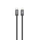 Porodo Woven Braided USB-C To Lightning Cable Data / Fast Charge Aluminum Shell 1.2m - Black