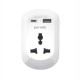 Porodo Universal AC Socket EU Plug Adapter Nightlight/USB-A /USB-C